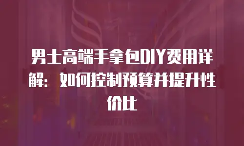 男士高端手拿包DIY费用详解：如何控制预算并提升性价比