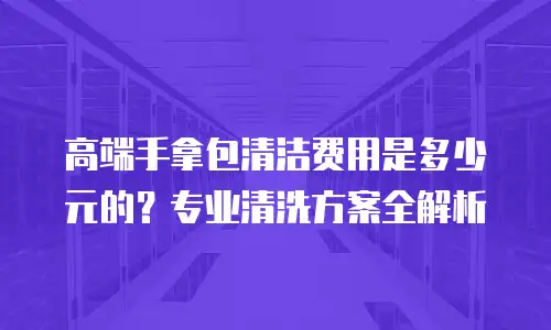 高端手拿包清洁费用是多少元的？专业清洗方案全解析