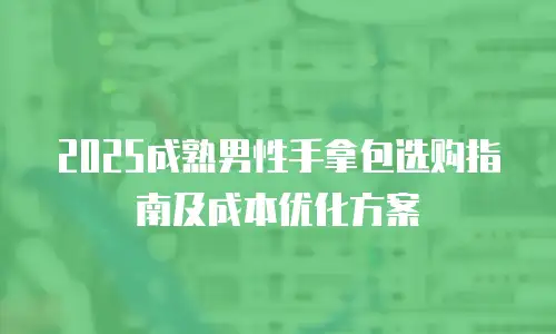 2025成熟男性手拿包选购指南及成本优化方案
