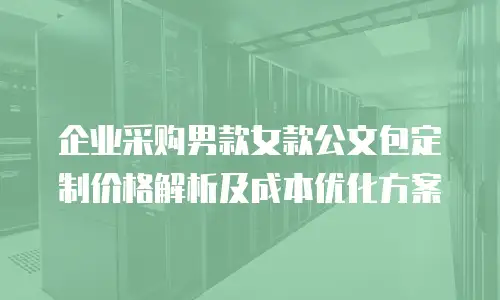 企业采购男款女款公文包定制价格解析及成本优化方案