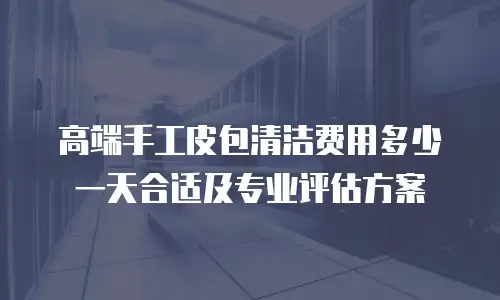 高端手工皮包清洁费用多少一天合适及专业评估方案