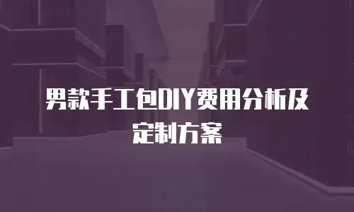 男款手工包DIY费用分析及定制方案