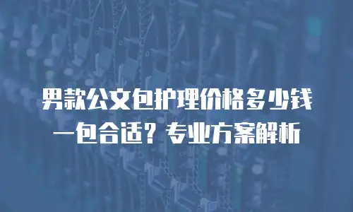 男款公文包护理价格多少钱一包合适？专业方案解析
