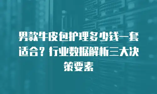 男款牛皮包护理多少钱一套适合？行业数据解析三大决策要素