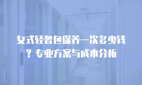 女式轻奢包保养一次多少钱？专业方案与成本分析