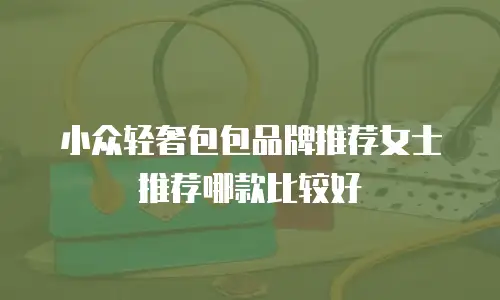 小众轻奢包包品牌推荐女士推荐哪款比较好