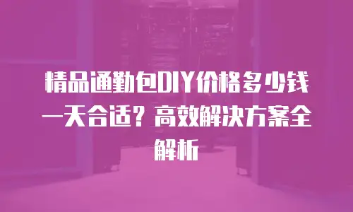 精品通勤包DIY价格多少钱一天合适？高效解决方案全解析