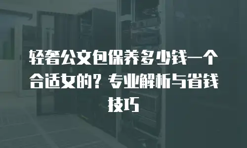 轻奢公文包保养多少钱一个合适女的？专业解析与省钱技巧