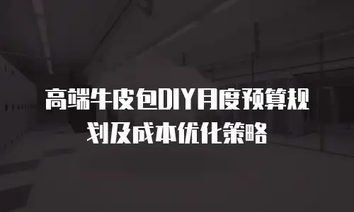 高端牛皮包DIY月度预算规划及成本优化策略