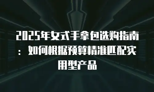 2025年女式手拿包选购指南：如何根据预算精准匹配实用型产品