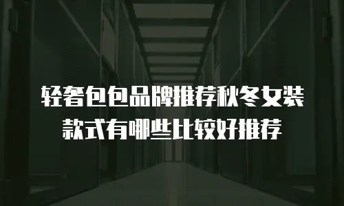 轻奢包包品牌推荐秋冬女装款式有哪些比较好推荐