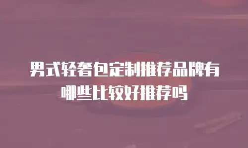 男式轻奢包定制推荐品牌有哪些比较好推荐吗