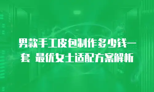 男款手工皮包制作多少钱一套 最优女士适配方案解析