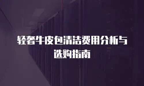 轻奢牛皮包清洁费用分析与选购指南