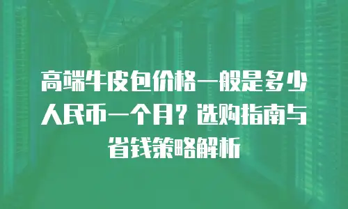 高端牛皮包价格一般是多少人民币一个月？选购指南与省钱策略解析