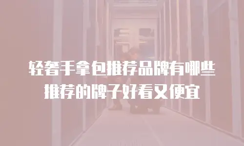 轻奢手拿包推荐品牌有哪些推荐的牌子好看又便宜