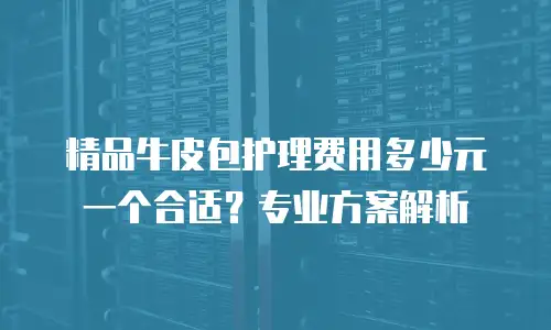 精品牛皮包护理费用多少元一个合适？专业方案解析