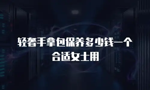 轻奢手拿包保养多少钱一个合适女士用