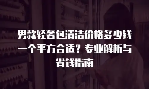 男款轻奢包清洁价格多少钱一个平方合适？专业解析与省钱指南