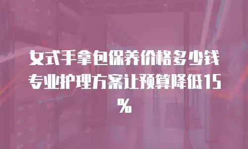 女式手拿包保养价格多少钱 专业护理方案让预算降低15%