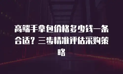 高端手拿包价格多少钱一条合适？三步精准评估采购策略