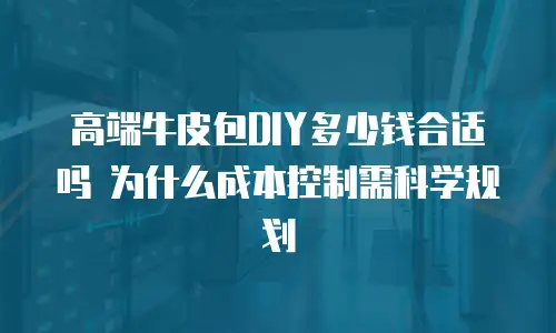 高端牛皮包DIY多少钱合适吗 为什么成本控制需科学规划