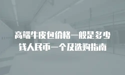 高端牛皮包价格一般是多少钱人民币一个及选购指南