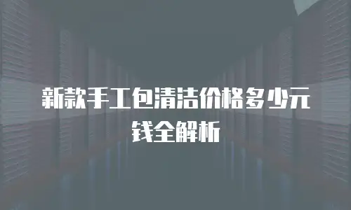 新款手工包清洁价格多少元钱全解析