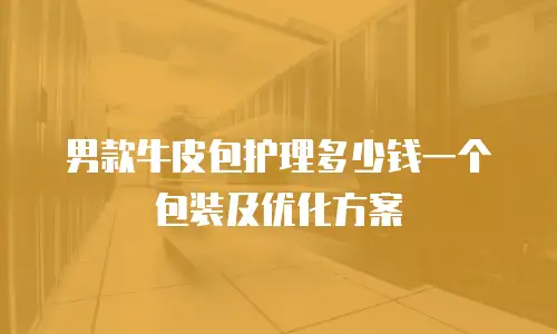 男款牛皮包护理多少钱一个包装及优化方案