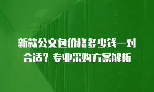 新款公文包价格多少钱一对合适？专业采购方案解析