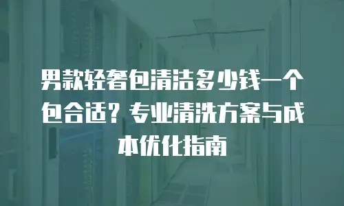 男款轻奢包清洁多少钱一个包合适？专业清洗方案与成本优化指南