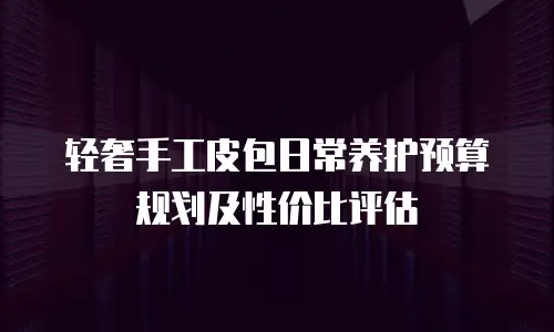 轻奢手工皮包日常养护预算规划及性价比评估