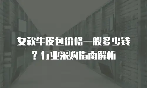 女款牛皮包价格一般多少钱？行业采购指南解析