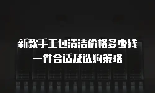 新款手工包清洁价格多少钱一件合适及选购策略