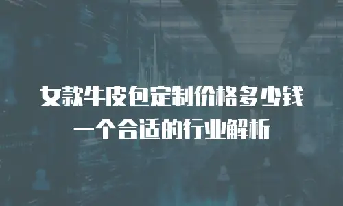 女款牛皮包定制价格多少钱一个合适的行业解析