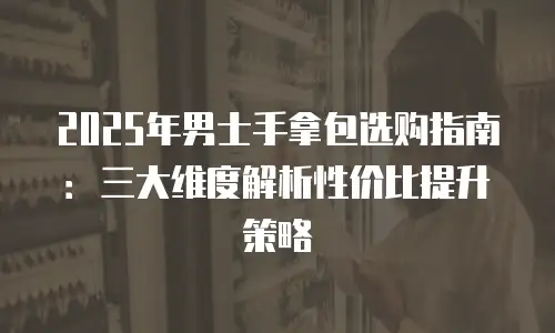 2025年男士手拿包选购指南：三大维度解析性价比提升策略
