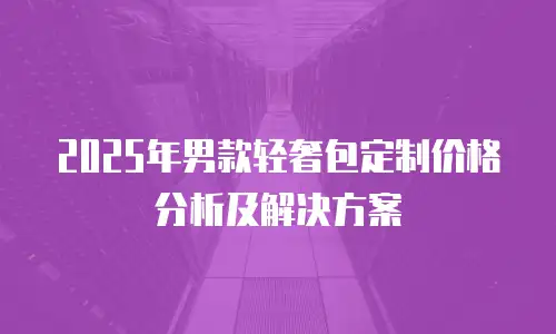 2025年男款轻奢包定制价格分析及解决方案
