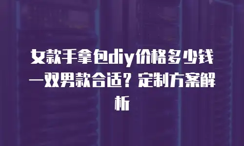 女款手拿包diy价格多少钱一双男款合适？定制方案解析