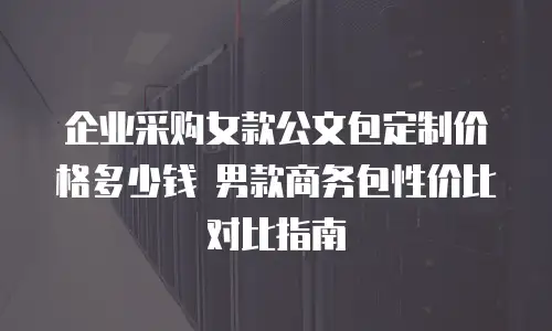 企业采购女款公文包定制价格多少钱 男款商务包性价比对比指南