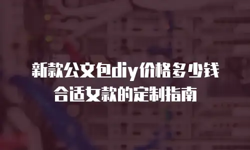 新款公文包diy价格多少钱合适女款的定制指南