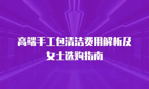 高端手工包清洁费用解析及女士选购指南