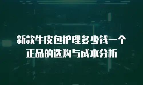 新款牛皮包护理多少钱一个正品的选购与成本分析
