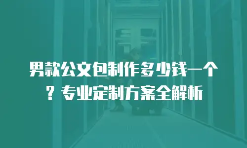 男款公文包制作多少钱一个？专业定制方案全解析