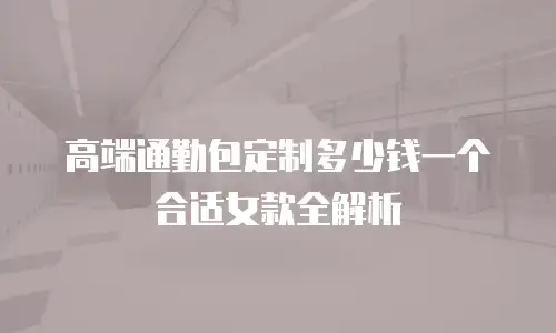 高端通勤包定制多少钱一个合适女款全解析