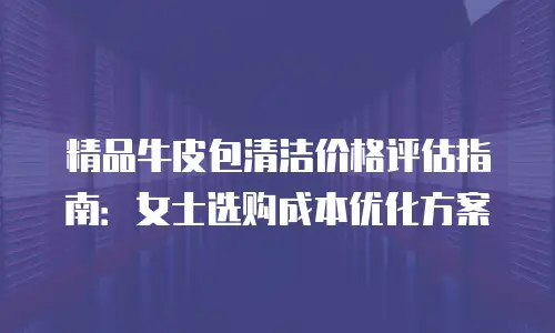 精品牛皮包清洁价格评估指南：女士选购成本优化方案