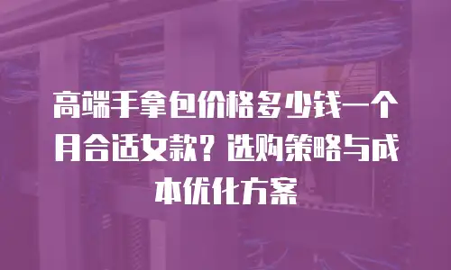 高端手拿包价格多少钱一个月合适女款？选购策略与成本优化方案