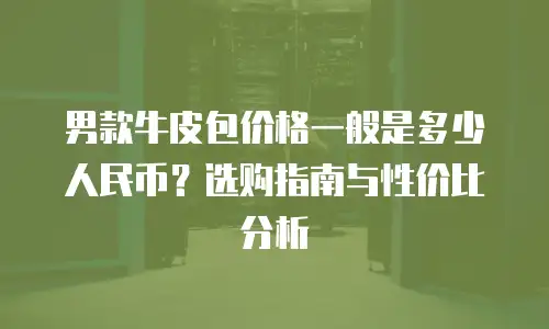 男款牛皮包价格一般是多少人民币？选购指南与性价比分析