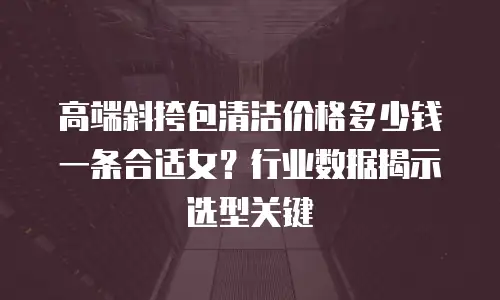 高端斜挎包清洁价格多少钱一条合适女？行业数据揭示选型关键