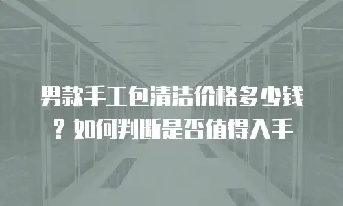 男款手工包清洁价格多少钱？如何判断是否值得入手