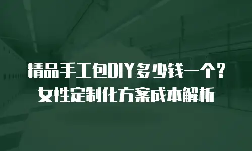 精品手工包DIY多少钱一个？女性定制化方案成本解析